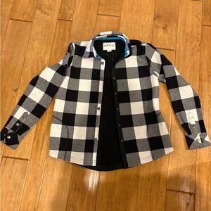 Orvis Buffalo Flannel Black and White Flannel Shacket